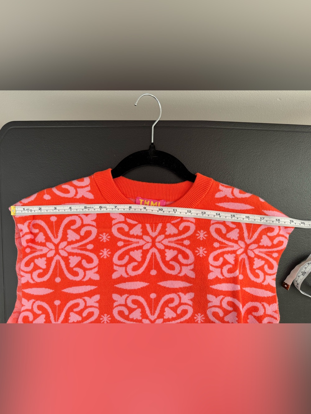 THML Orange and Pink Sweater Vest - Picture 3 of 5